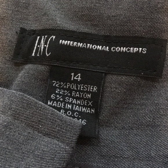 INC trousers. 14. Flare. Poly Rayon Spandex. - Picture 5 of 6